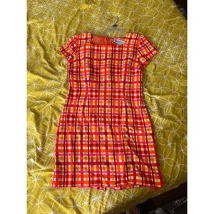 Colorful 1980s dress